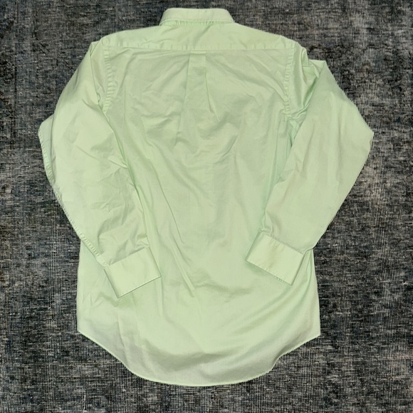Chaps Regular Fit Twill Button Down Key Lime Mint Green - Picture 4 of 5